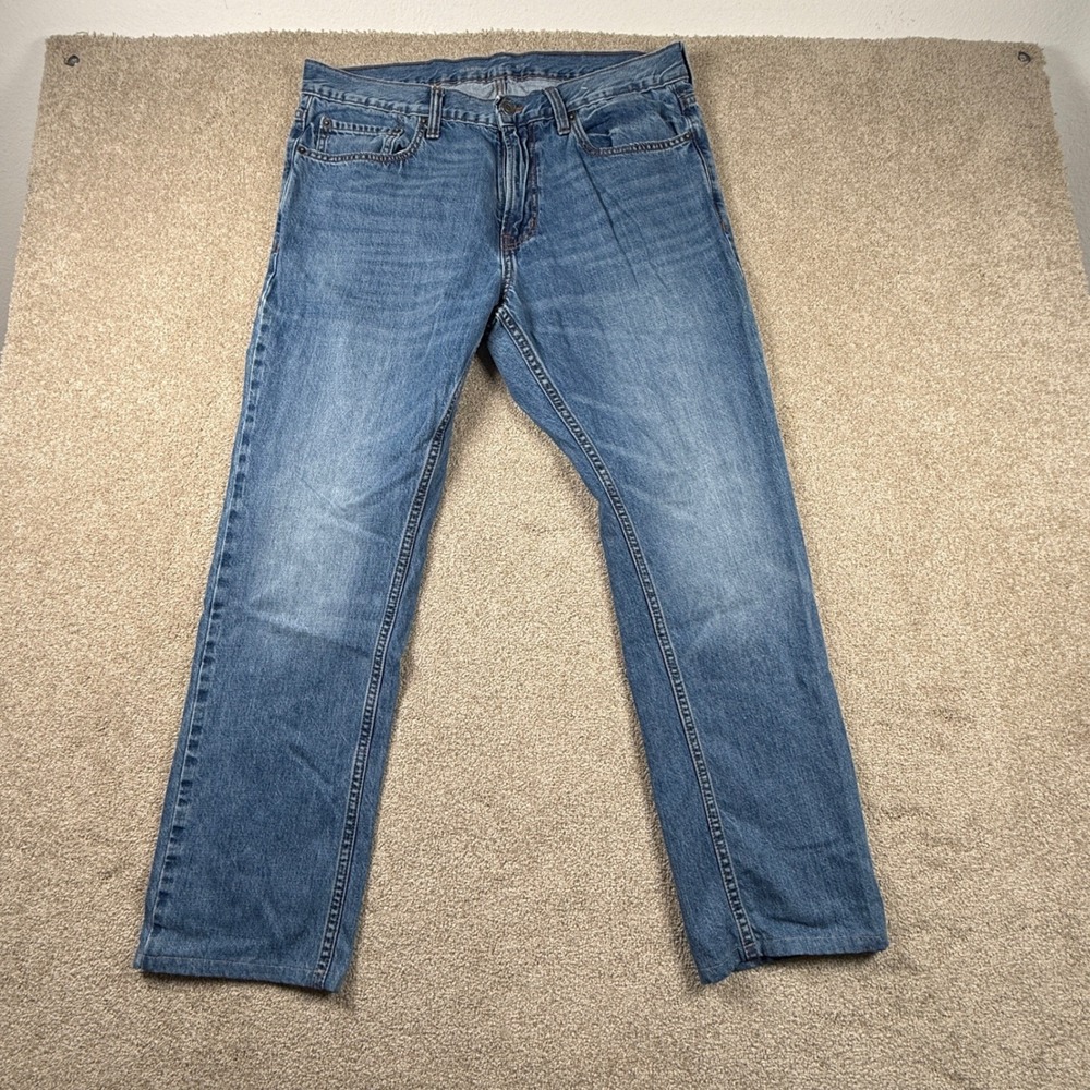 Old Navy Mens Slim Built-In Tough Jeans Medium Wash Blue 36x32 Denim Pants